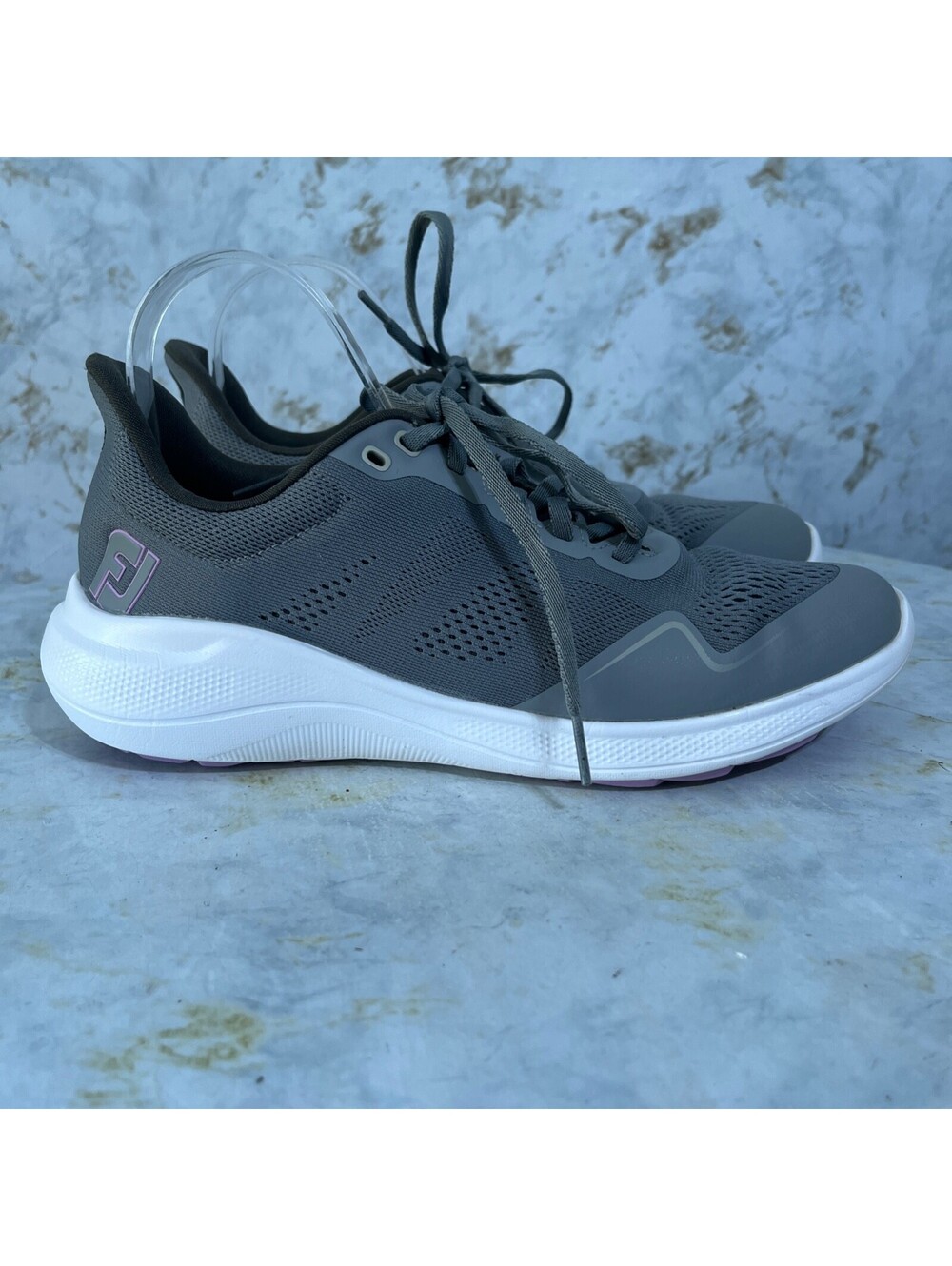 Footjoy FJ Flex Womens Size 9M Golf Shoes Gray Purple Comfort Spikeless Sneakers